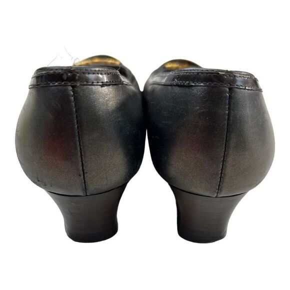 Salvatore Ferragamo Women's Cap Toe Horsebit Block Kitten Heels black Size 6 - Picture 4 of 7